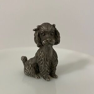 Vintage Spoontiques Pewter Poodle Dog Figurine